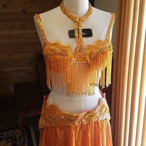 Belly dancing three piece set
